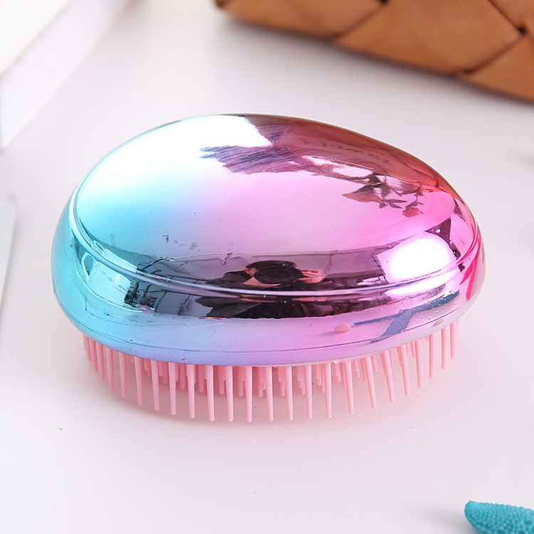 Hairdressing Comb Women's Modeling Gradient Color Shaping Fluffy Curl Straight Dual-Purpose Tangle Teezer Labeling Processing Portable Comb