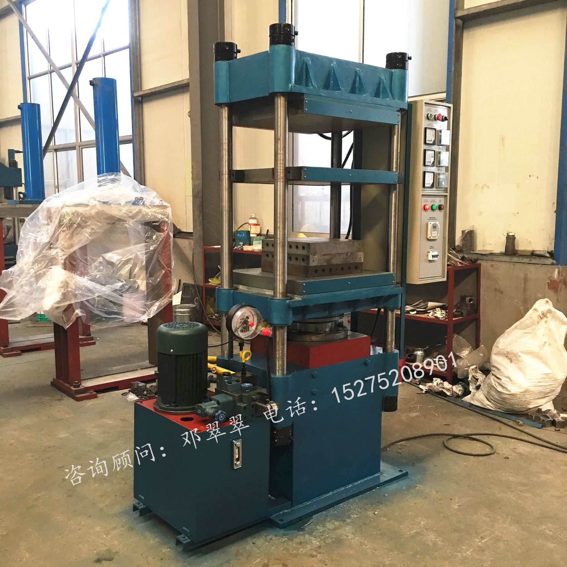 橡胶木桌椅平板液压机 80吨双层热压式平板液压机