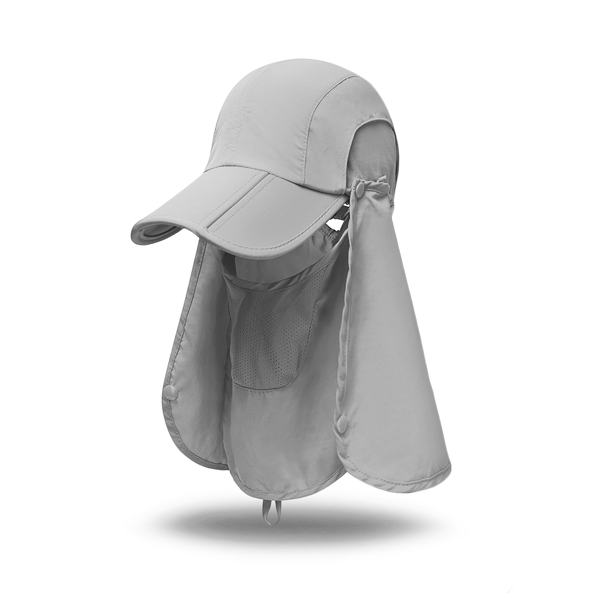 新款户外帽子360度防护帽速干遮阳鬼子帽登山钓鱼帽防晒帽遮阳帽