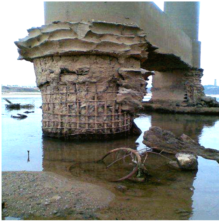 桥墩混凝土腐蚀桥墩水下腐蚀加固桥梁水下桩基腐蚀病害及措施