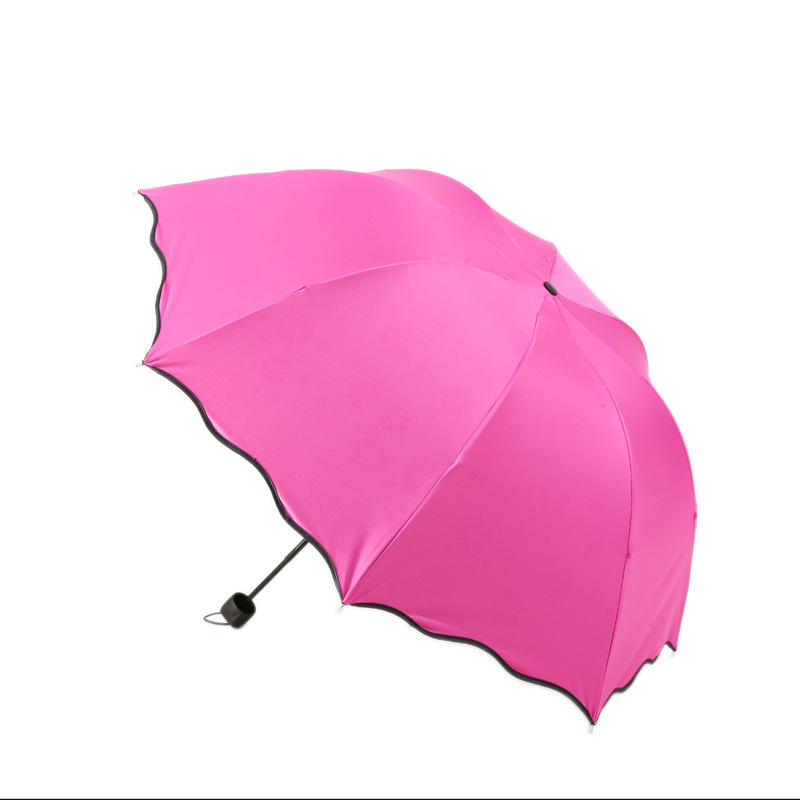 Water Blooming Sun Umbrella Uv-Proof Sun Umbrella Manual Folding Vinyl Sun Protective Sun Umbrella Customized Logo Umbrella