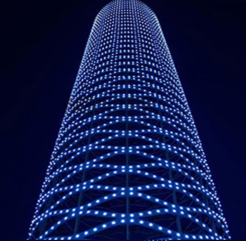 led像素灯点光源网格屏24v二次封装亮化工程圆形点串灯3公分5公分