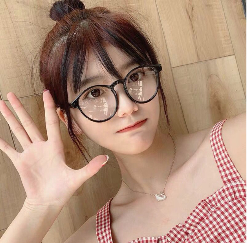 新款韩版圆框网红抖音同款顽童大人近视素颜粗边镜框男女时尚潮流