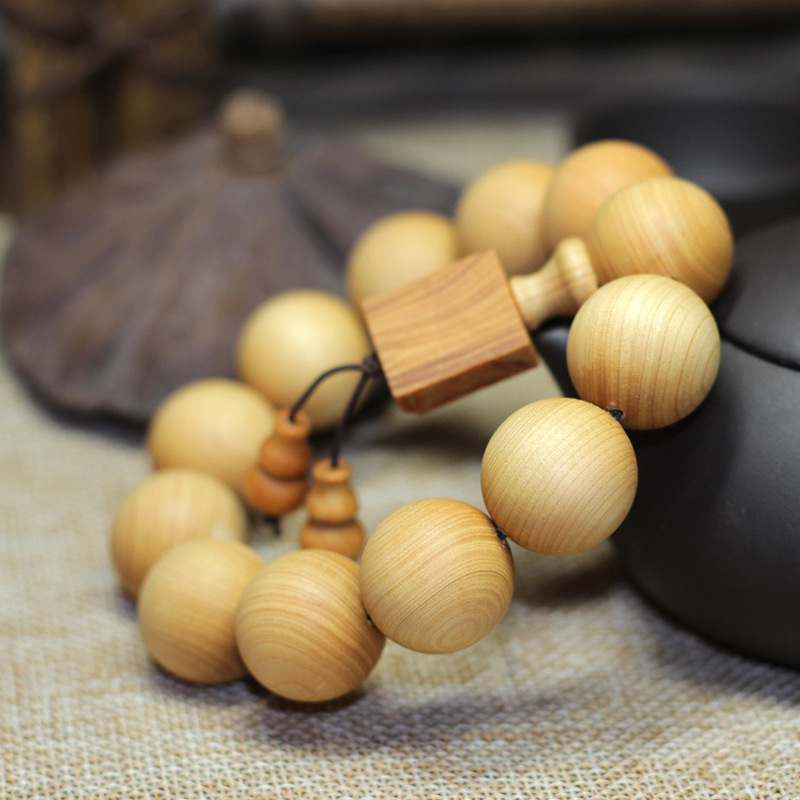 方牌葫芦崖柏素珠手串佛珠念珠手链木质文玩饰品佛教檀木文玩代发