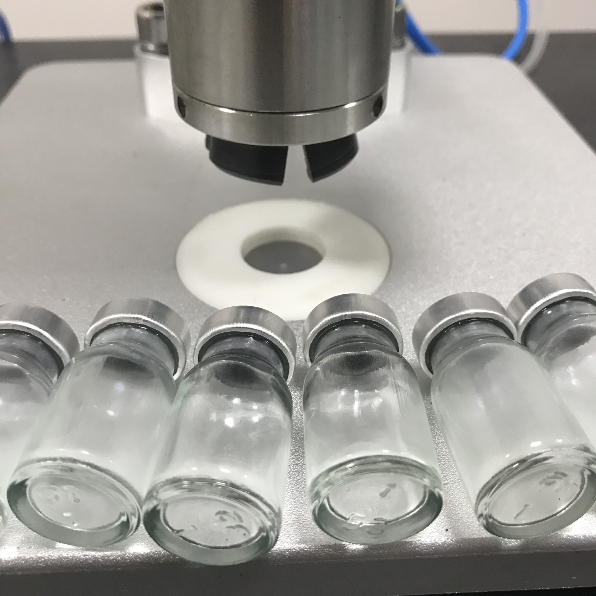 口服液瓶抓口机 安培瓶封口 西林瓶铝盖锁口机 气动西林瓶压盖机