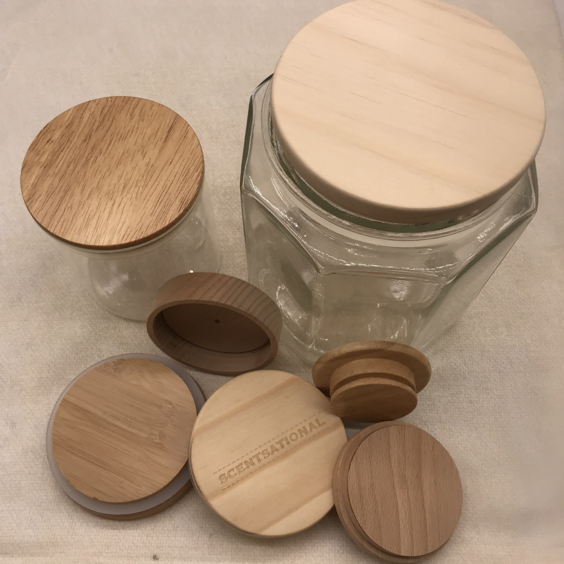 松木杯盖子竹木盖陶瓷木盖香薰盖木玻璃密封盖榉木盖木质盖子