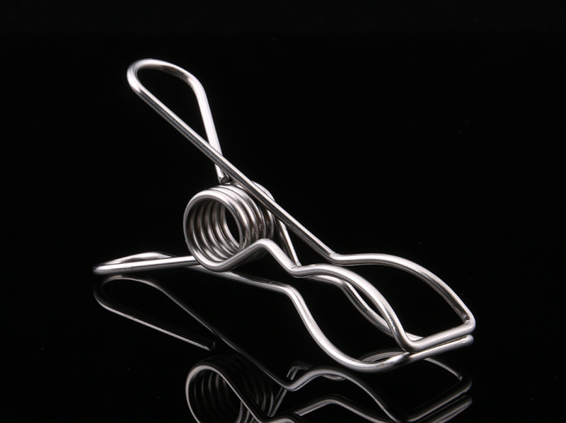 广凯新款不锈钢大被夹 弯口防风晾晒大线夹 被单毛毯晾晒夹子批发