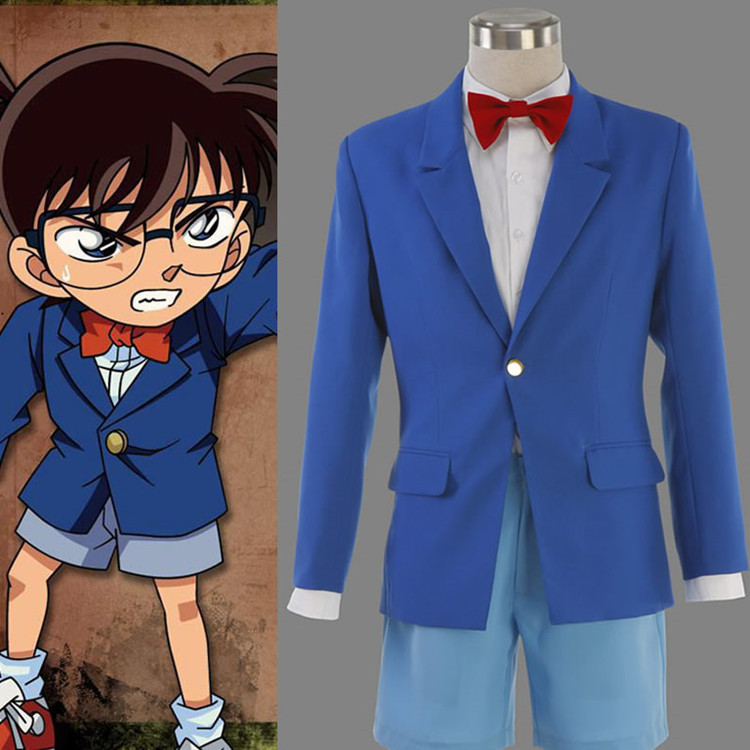 名侦探cosplay 柯南cos蓝色制服 动漫cosplay服装 儿童 成人现货