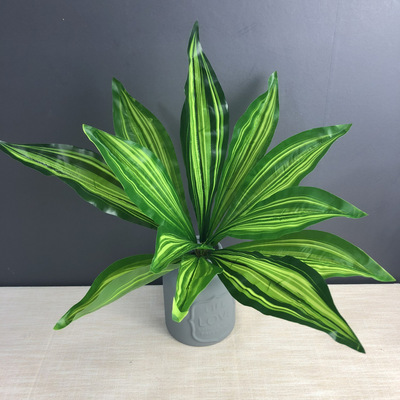 厂家直销12叶塑料叶 仿真塑料叶仿真仿真草室外绿草仿真小草绿墙