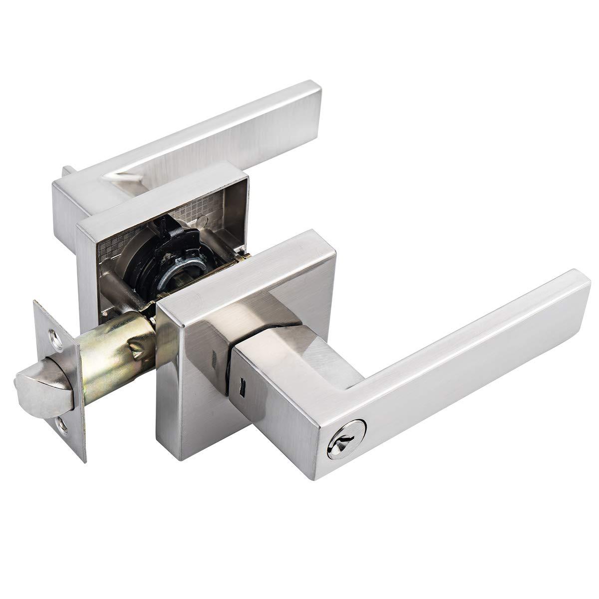 门锁 三杆锁 铜锁芯 锁具室内门锁 卧室门把手锁 房门锁可替球锁