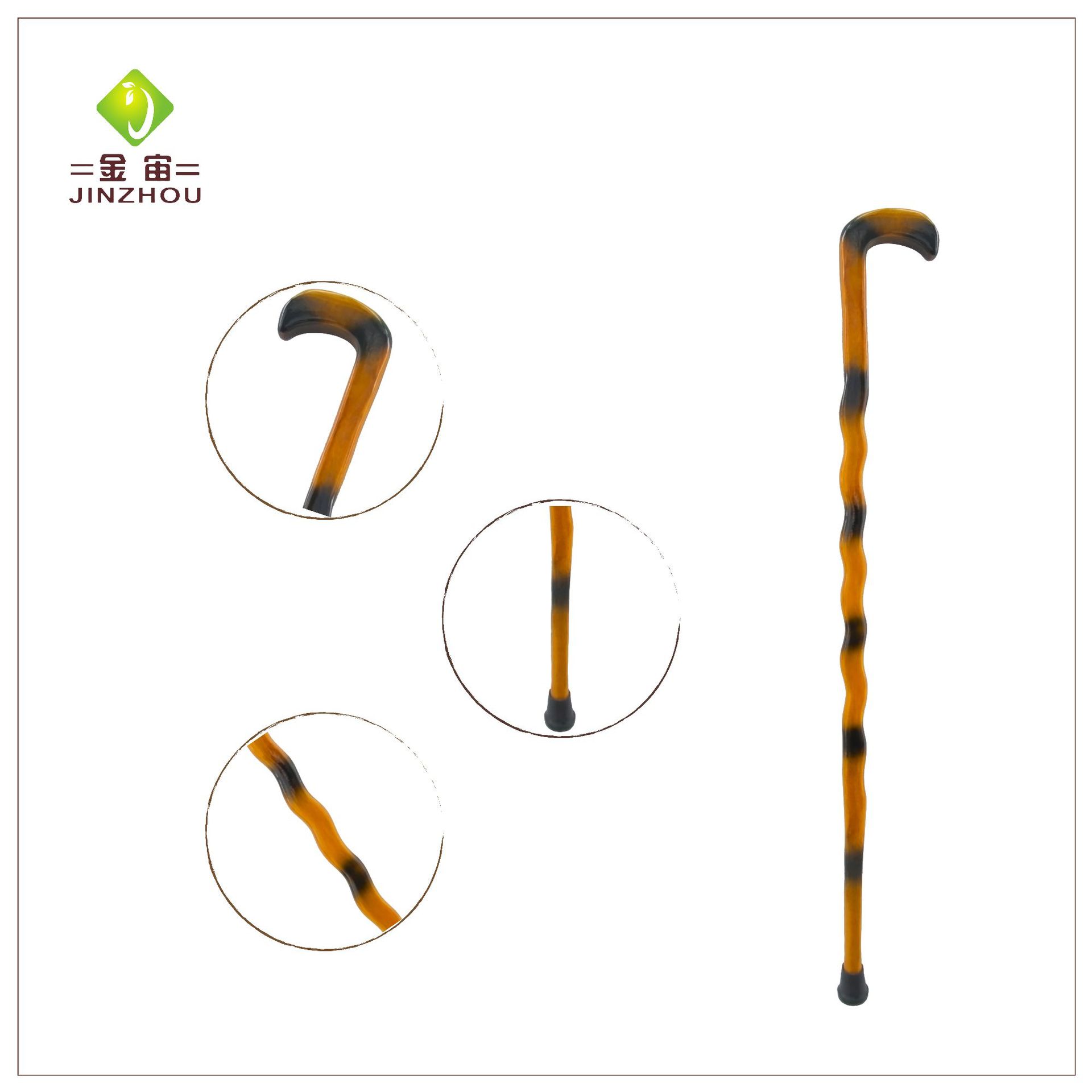 一体式蛇形实木拐杖老年人专用手杖防滑轻便绅士拐棍厂家批发定制