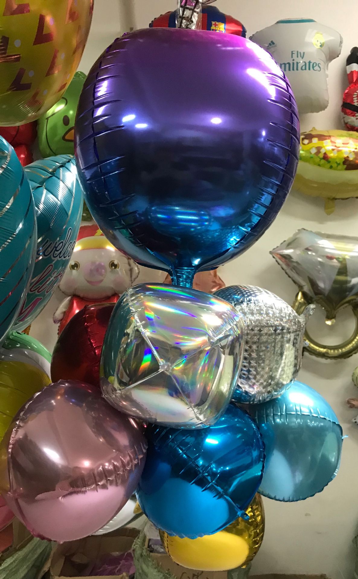 新款4d球铝膜铝箔气球 婚庆宴会庆典宝宝生日装饰气球