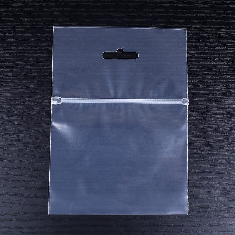 pe卡纸透明自封袋卡头骨袋自封口贴骨袋挂孔密封袋螺丝包装袋