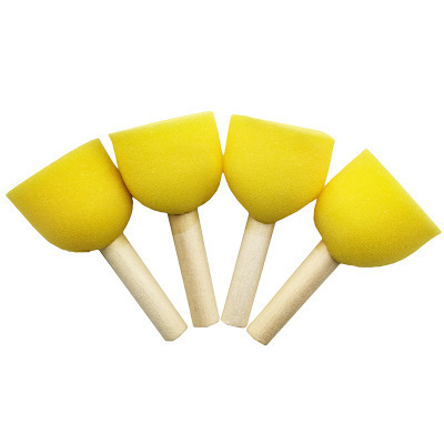 幼儿园儿童绘画类用品 蘑菇棒海绵刷画刷diy海绵印章泡沫涂鸦工具