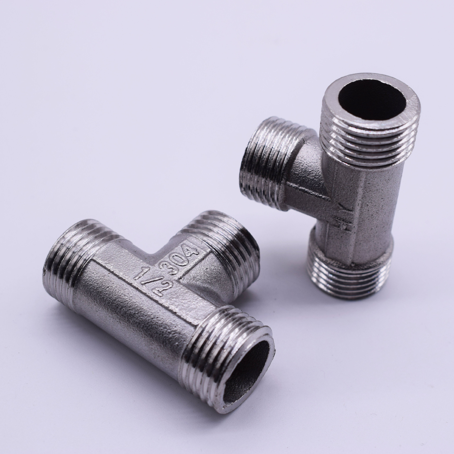 Stainless Steel Groove Tee 4 Points Sanitary Equal Diameter Tee Direct Drinking Drainage Pipe Fittings Clamp Full Outer Wire Tee