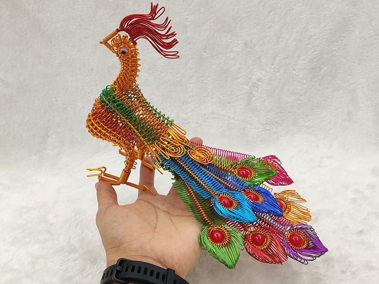 【八尾凤凰】创意手工diy铁丝铝丝凤凰模型厦门玩秀手工艺编织