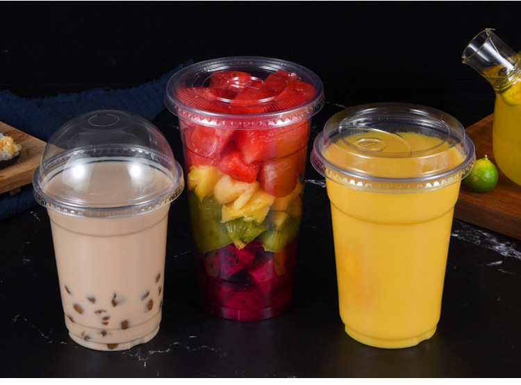 盛九pet塑料杯 一次性杯子透明奶茶杯 皇茶冷饮杯定制果汁饮料杯