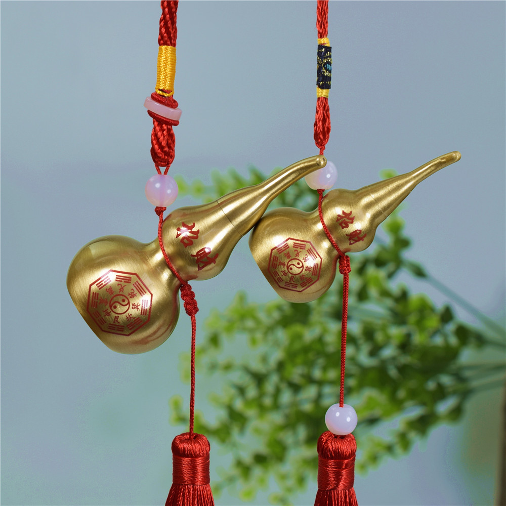 黄铜葫芦车挂家居汽车挂饰铜葫芦八卦葫芦可开盖可装藏装饰品饰品