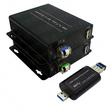 USB工业触摸屏光端机USB3.0高速信号单模双纤LC光纤延长器收发器