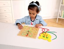 木制儿童多功能穿线板 百变形状穿绳游戏宝宝益智早教玩具批发