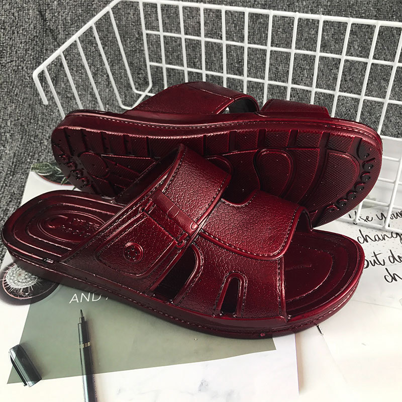 Non-Slip Wear-Resistant Oil Slippers Wu Chuan Slippers Men's Slippers Wholesale Breathable Sole Factory Direct Sales Summer New