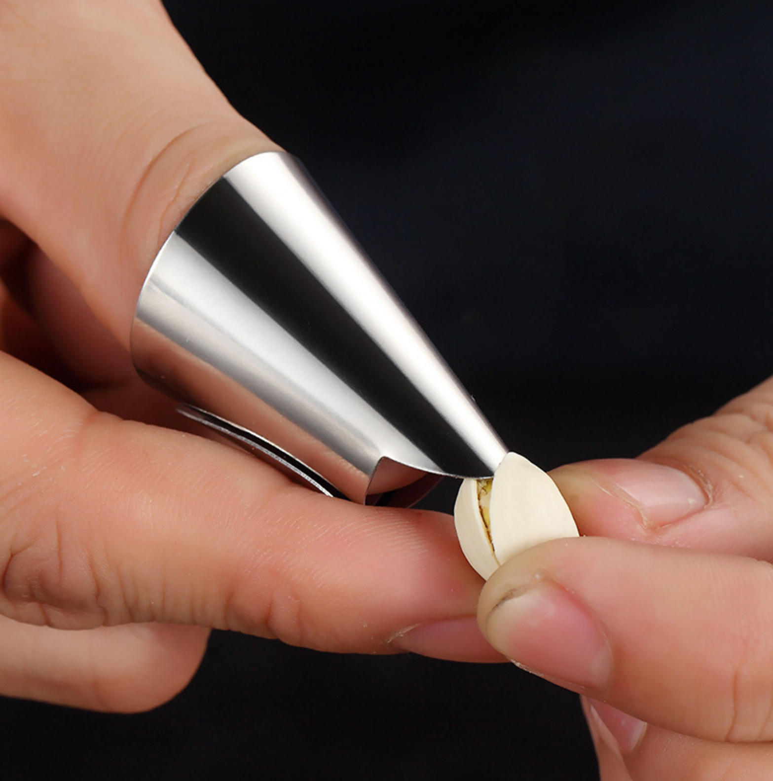 不锈钢201指甲套剥毛豆护指甲神器铁指甲铁指甲防切手护指器