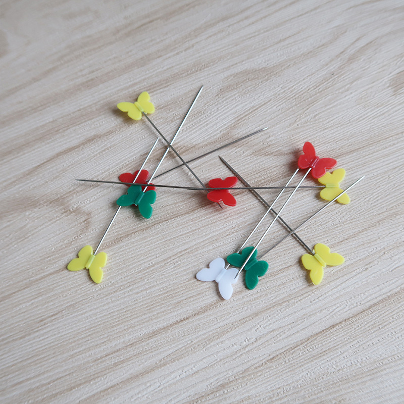 蝴蝶彩色大头针 手工diy缝纫拼布固定定位针