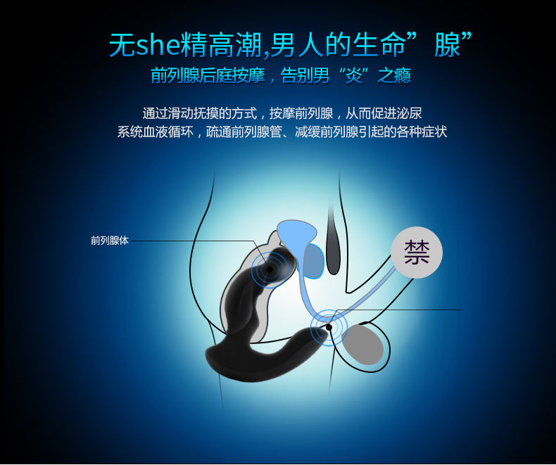 乐伊特后庭肛塞震动男性自慰 厂家直销 外贸男用情趣振动g点后庭