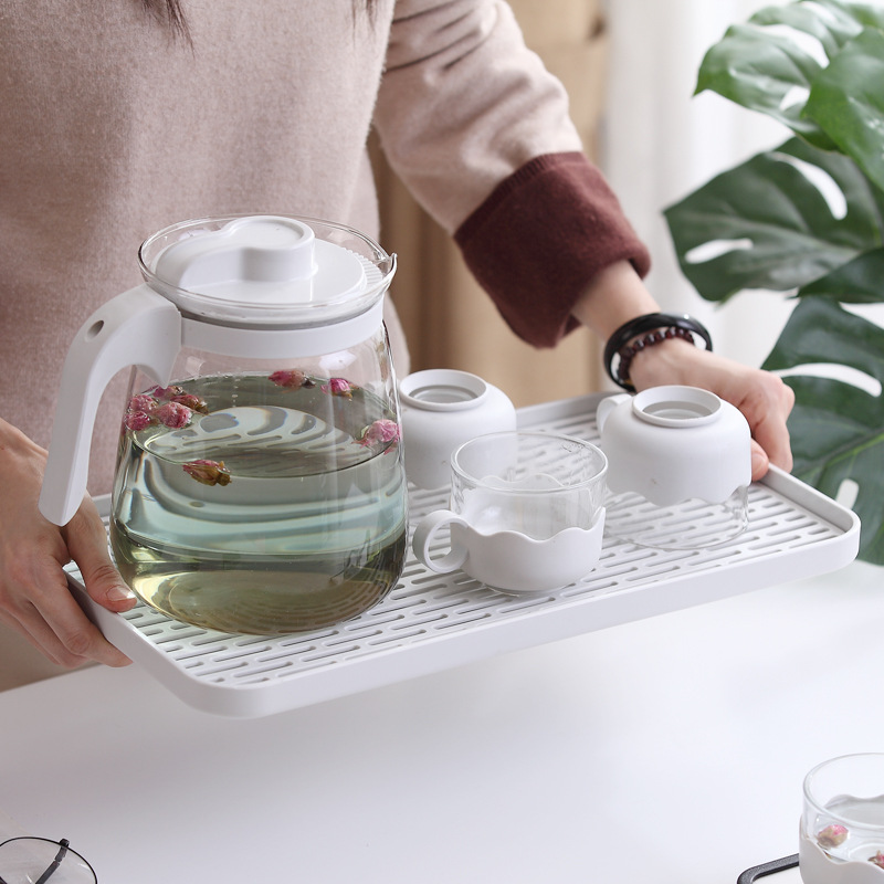 Glass Cold Water Pot Set High Temperature Resistant Large Capacity Teapot Creative Cool Boiled Water Jug Juice Jug Refrigerator