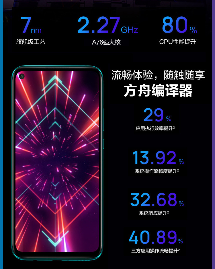 华为nova5z 四摄高清像素4000毫安电池6.29英寸全面屏华为手机