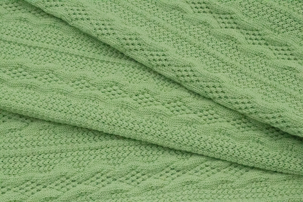 全涤粗针织布 透气线衣毛衣专用布料 条形图案提花秋冬款衣服面料