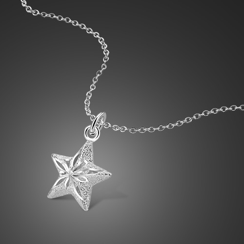 五角星吊坠镀s925银锁骨项链女生气质简约高贵典雅首饰品厂家批发