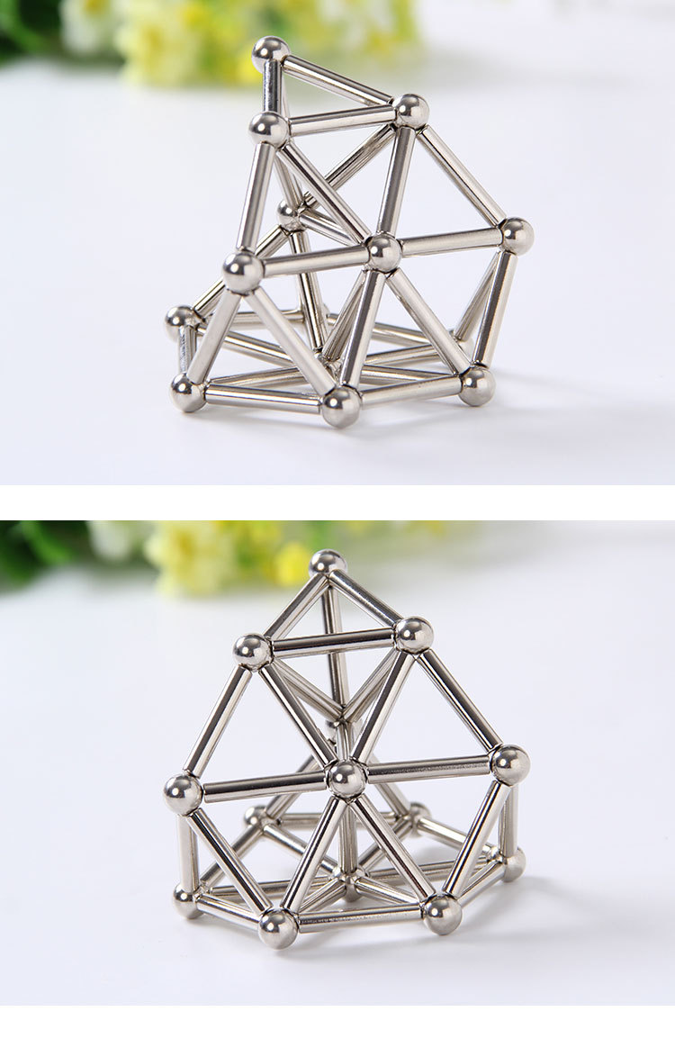 跨境爆款随意多变巴克球磁力棒组合套装铁磁棒玩具磁性减压磁铁球