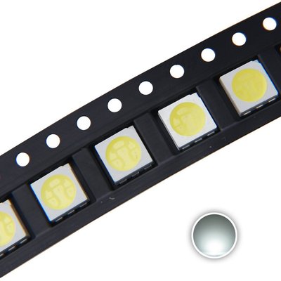 5050灯珠5050红光绿光黄光蓝光粉光贴片灯珠铜支架金线5050正白光