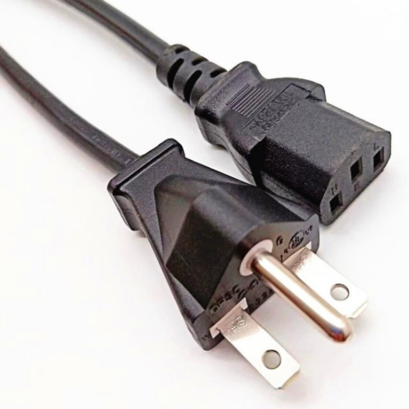 美标电源线 etl认证美规三芯插头电源线美标品字尾电源线