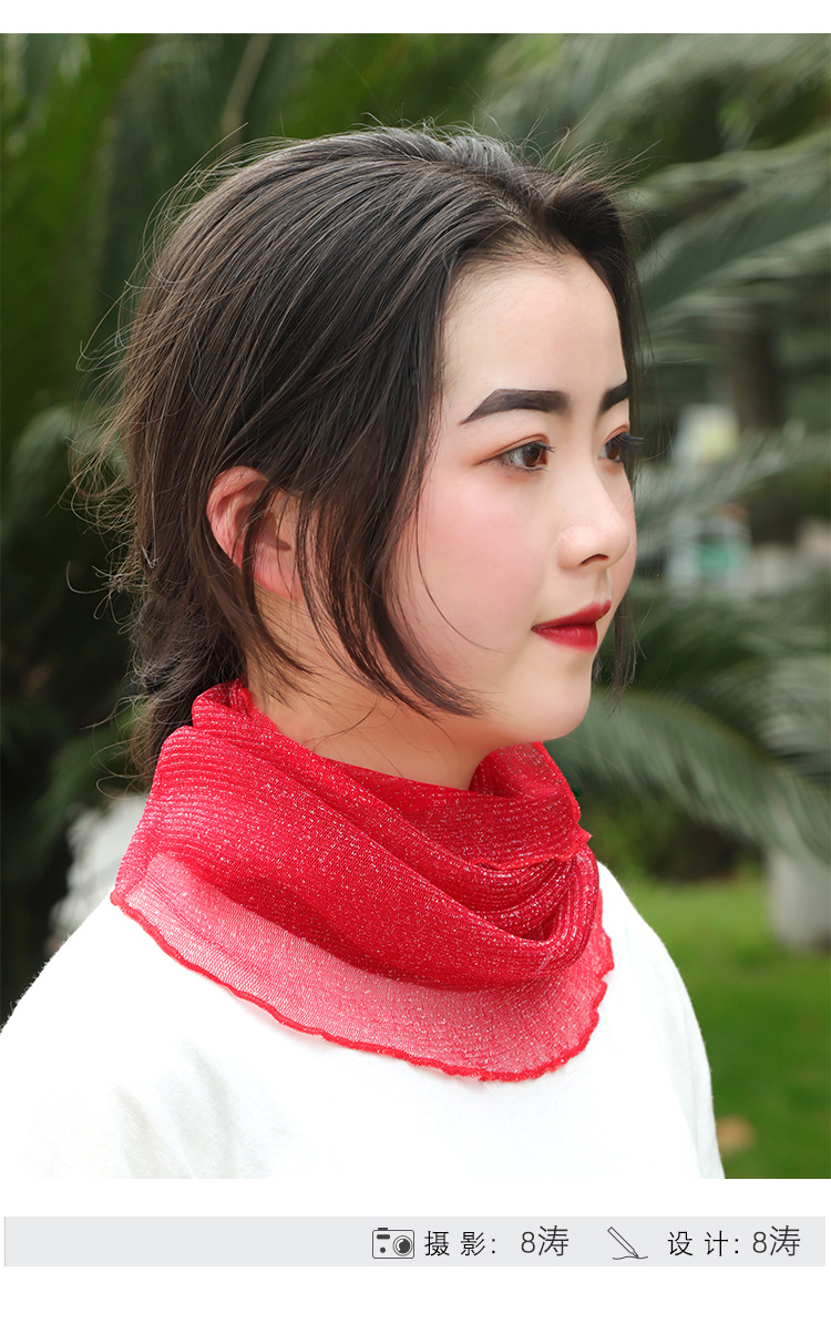 围脖女薄款套头春夏季防晒小丝巾假领子面罩广场舞百搭护颈部围巾