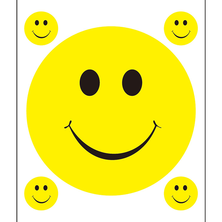 微笑笑脸表情贴纸 可贴脸上卡通贴纸儿童家庭鼓励活动贴支持定制