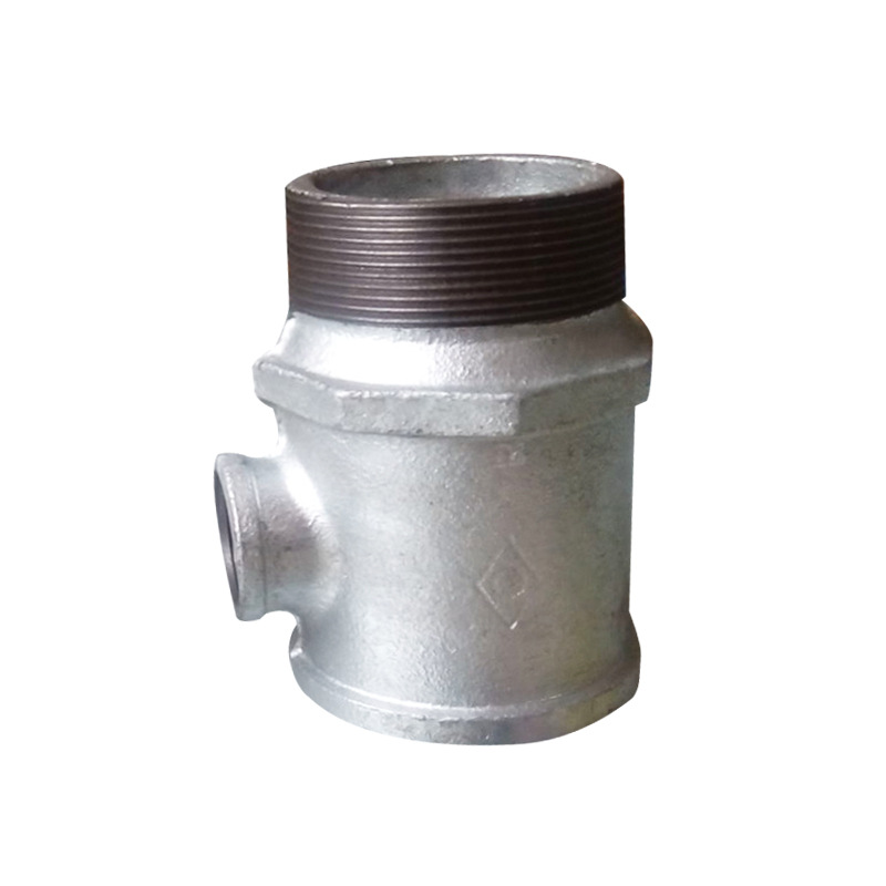 五金加工 镀锌玛钢外丝三通65s*25*65水暖管件 消防配件厂家批发