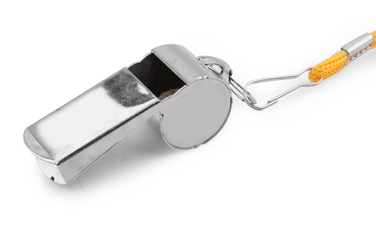 高频裁判口哨金属哨子不锈钢大口长嘴口哨体育运动户外体育用品