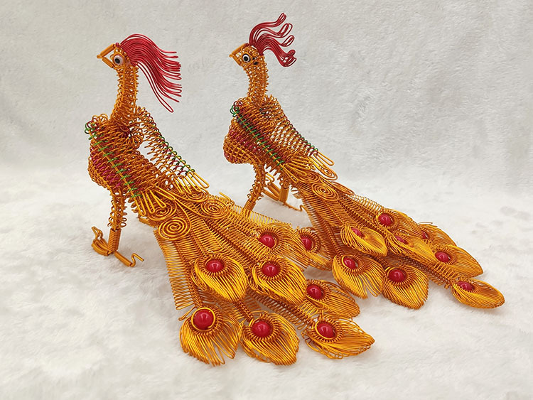 【八尾凤凰】创意手工diy铁丝铝丝凤凰模型厦门玩秀手工艺编织