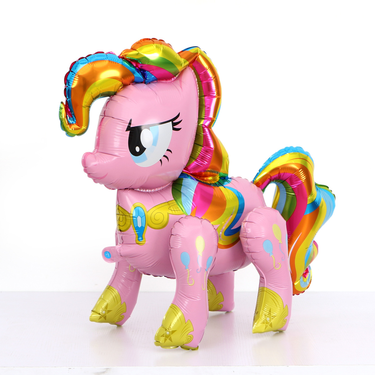 跨境 拼装小马气球 3d立体宝莉马组装铝膜气球 派对装饰气球