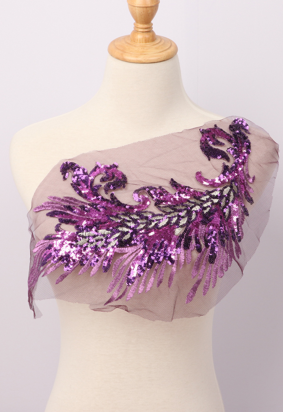 3d applique lace embroidery 立体绣花花朵婚纱礼服辅料