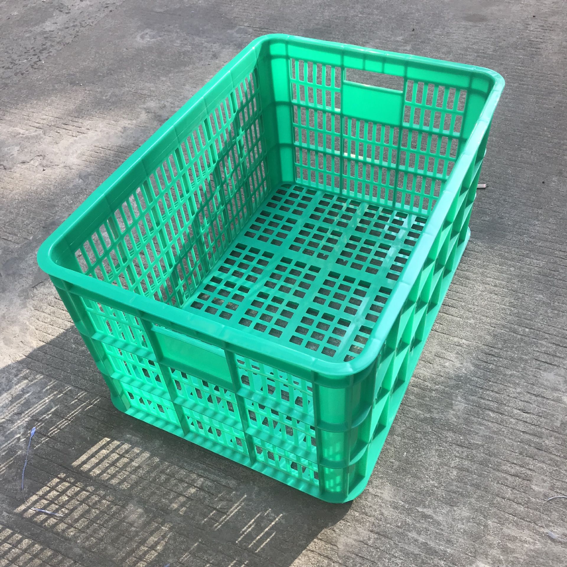 白色pp塑料周转框 蓝色加厚塑胶水果箩 车间运输胶框 养殖框