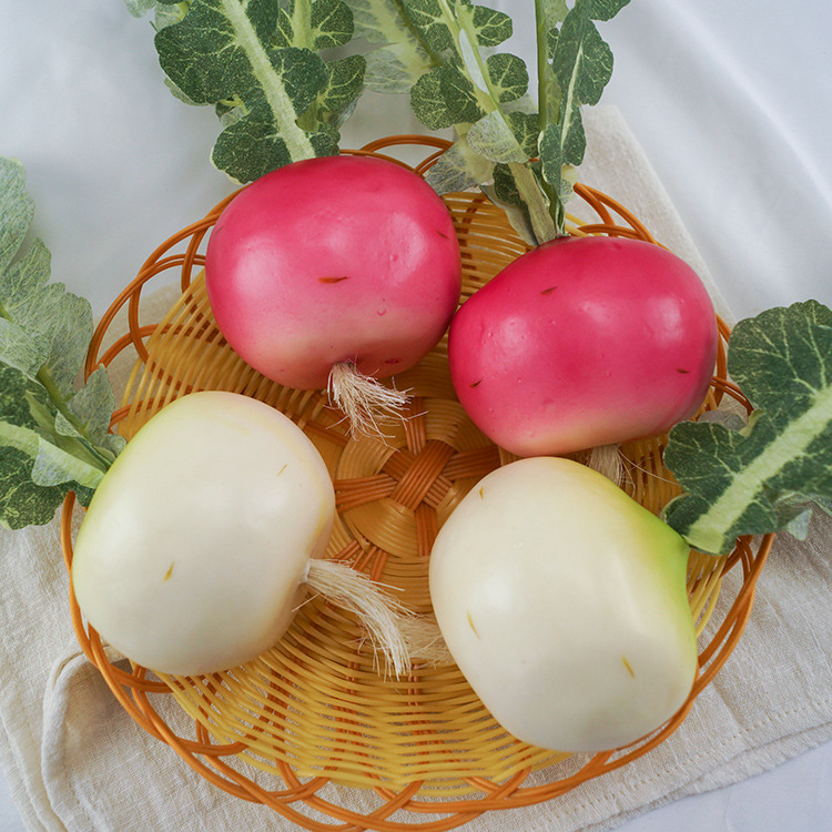 仿真圆萝卜道具 蔬菜模型 假水果装饰启蒙教育道具橱柜摆件摄影