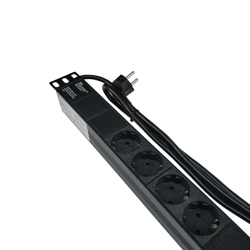 pdu无开关欧式欧标4孔四位插座接线板16a德式排插德国插线板 插座