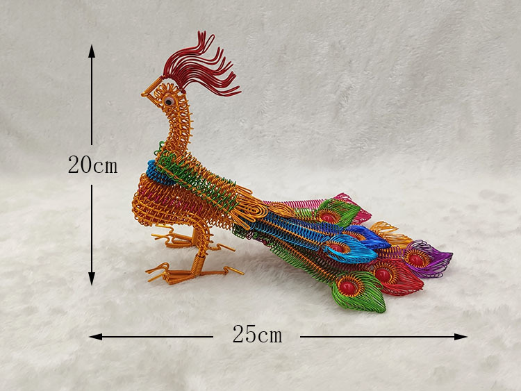 【八尾凤凰】创意手工diy铁丝铝丝凤凰模型厦门玩秀手工艺编织