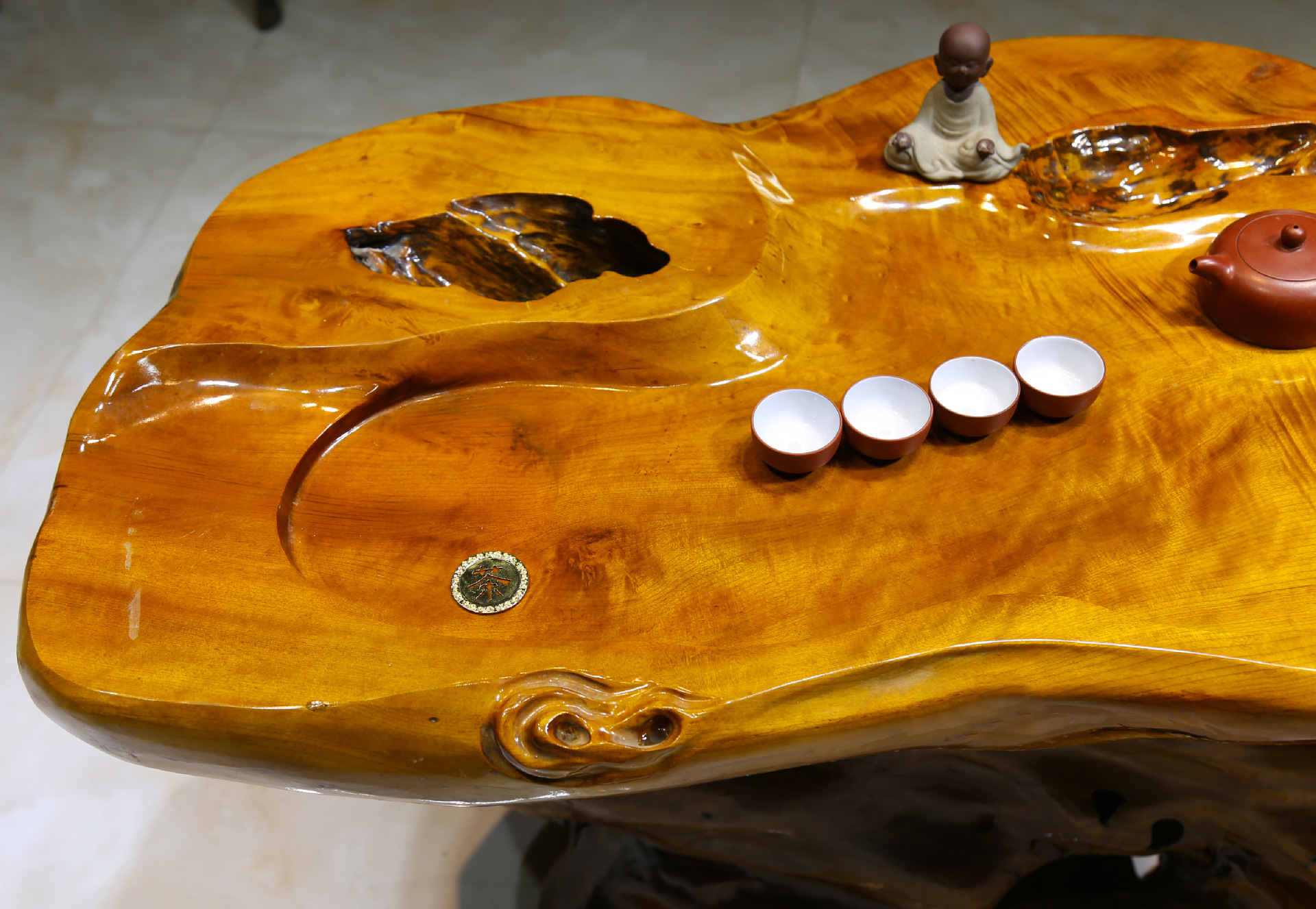 金丝楠木根雕茶台茶海 实木根雕茶几整体树根茶台 功夫茶桌茶艺桌