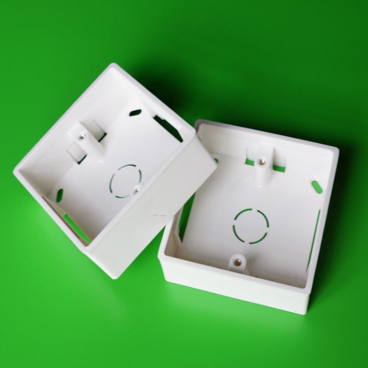 厂家直销86型明装线盒86开关盒开关底盒接线盒塑料盒