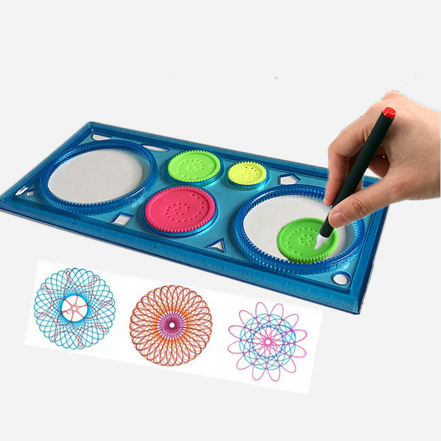 品质加厚万花尺厂家供应 20厘米绘图尺 繁花曲线画圈圈尺