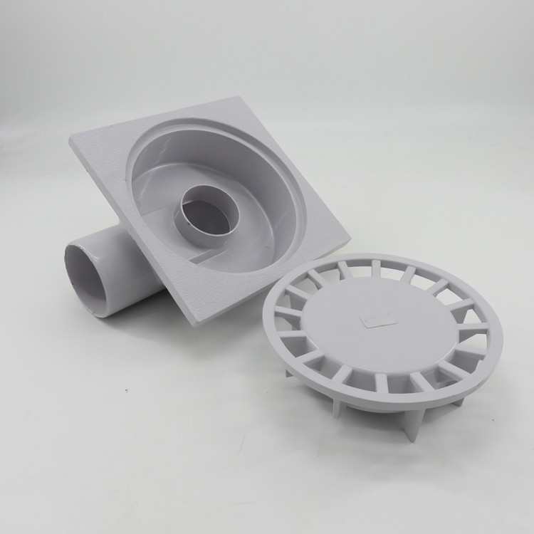 同层侧排地漏pvc75管阳台墙排式墙壁墙角边下水地漏